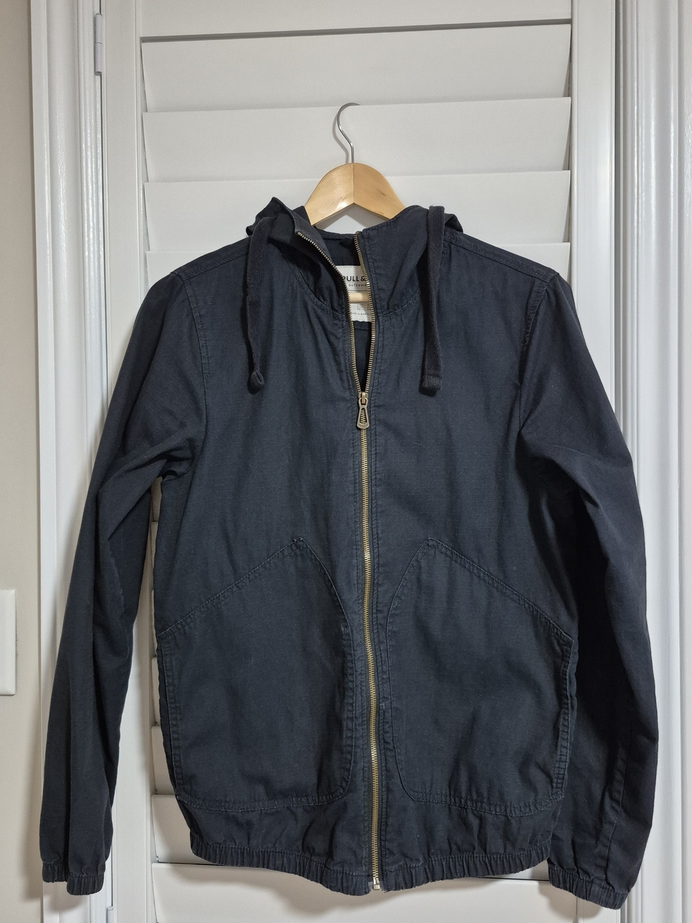 Pull&Bear Navy Blue Lightweight Hooded Jacket